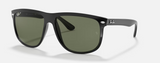 Ray-Ban Boyfriend Sunglasses Black Frame, Dark Green Lenses RB4147 601/58