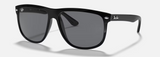 Ray-Ban Boyfriend Sunglasses Black Frames, Dark Grey Lenses RB4147 601/87