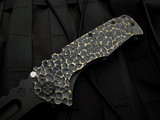 Praetorian Ti Folder Brushed Bronze Flats "Peaks and Valleys" Black PVD Titanium Body w/ Brushed Bronzed Hardware and 3V Black PVD Tanto Blade (3.75")