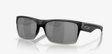 Oakley TwoFace Machinist Collection Sunglasses Chrome Iridium Lenses, Matte Black Frame OO9189 30