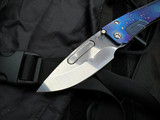 Medford Slim Midi Faced/Flamed "Galaxy" Titanium Body w/ Galaxy Pocket Clip S45VN Tumbled Drop Point Blade (3.25")