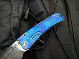 Medford Slim Midi Faced/Flamed "Galaxy" Titanium Body w/ Galaxy Pocket Clip S45VN Tumbled Drop Point Blade (3.25")