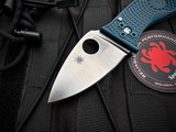 Spyderco Lil Temperance 3 Blue FRN Lightweight Body w/ K390 Satin Plain Edge Blade (2.92") C69PBL3K390