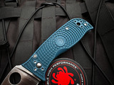 Spyderco Lil Temperance 3 Blue FRN Lightweight Body w/ K390 Satin Plain Edge Blade (2.92") C69PBL3K390