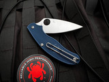 Spyderco UK Penknife Slipjoint Folder Navy Blue FRN Lightweight Body w/ SPY27 Satin Plain Edge Blade (2.95") C94PCBL