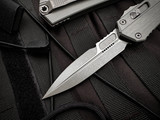 Microtech Glykon Bayonet Natural Finish Titanium/Aluminum Body w/ Plain Edge Blade (3.75") 184-10APNC