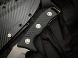 Microtech Arbiter Fixed Blade Black G10 Handle w/ Apocalyptic Full Serrated Blade (8.75") 104-12AP