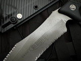 Microtech Arbiter Fixed Blade Black G10 Handle w/ Apocalyptic Full Serrated Blade (8.75") 104-12AP