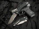 Microtech Amphibian S/E RAM-LOK Folder Fluted Black G10 Body w/ Apocalyptic Partially Serrated Blade (3.9") 137RL-11APFLGTBK