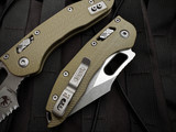 Microtech Stitch RAM-LOK Folder OD Green Fluted G10 Body w/ Apocalyptic Partially Serrated Blade (3.75")  169RL-11APFLGTOD