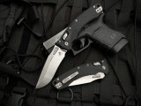 Microtech Amphibian S/E RAM-LOK Folder Fluted Black G10 Body w/ Stonewashed Plain Edge Blade (3.9") 137RL-10FLGTBK