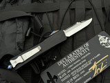 Marfione Custom Combat Troodon Interceptor Black Hefted Alloy Body w/ Flamed Hardware and Diamondwash Plain Edge Blade (3.8")