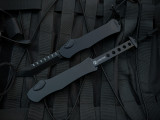 Heretic Knives Hydra T/E Black Aluminum Body w/ DLC Black Plain Edge Blade (3.6") H006-6A-T