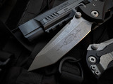 Microtech Socom Elite T/E Folder Black Aluminum Body w/ Apocalyptic Stonewashed Plain Edge Blade (4") 161-10AP