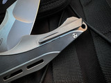 WingManEDC ASA Flipper Zirconium Inlaid Titanium Body w/ S90V Plain Edge Blade (3")