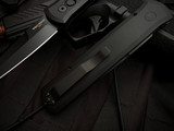 Pro-Tech Godfather SWAT Auto Folder Black Aluminum Body w/ DLC Black Plain Edge Blade (4") 921-SWAT