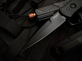 Pro-Tech Godfather SWAT Auto Folder Black Aluminum Body w/ DLC Black Plain Edge Blade (4") 921-SWAT