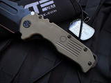 Medford Praetorian Scout M/P OD Green G10 Body w/ D2 PVD Tanto Plain Edge Blade (3.6")
