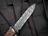 Patrick Famin Custom DOTF Auto Black Aluminum Body w/ Mother of Pearl Scales, Zirco Bronze Copper Nichols Mokume Bolster, and F