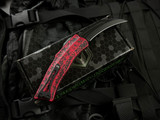Heretic Knives Roc Auto Breakthrough Red Aluminum Body w/ Magancut Black DLC Plain Edge Blade (3.18") H060-6A-BRKRD