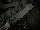 Heretic Knives Hydra T/E Black Aluminum Body w/ Stonewashed Plain Edge Blade (3.6") H006-2A