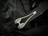Heretic Knives Hydra T/E Black Aluminum Body w/ Stonewashed Plain Edge Blade (3.6") H006-2A