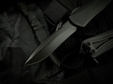 Heretic Knives Manticore X Recurve Black Aluminum Body w/ DLC Plain Edge Blade (3.7") H033-6A-T