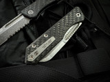 Heretic Knives Jinn Slipjoint Folder Carbon Fiber Body w/ Stonewashed Partially Serrated Blade (3") H013-2B-CF