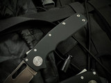 Demko AD20.5SC SharkCub Sharklock Slicer Folder Black Aluminum Body w/ 20CV Stonewashed Plain Edge Blade (2")