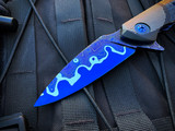Peter Martin XRS Custom Flipper Shredded Gold Fleck Carbon Fiber Scales and Superconductor Bolster w/ Mokueme Pocket Clip and L