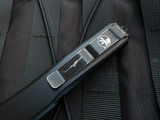 CONSIGNMENT Microtech Ultratech T/E Signature Series Jade G10 Topped Black Aluminum Body w/ Black Plain Edge Blade (3.4") 123-1
