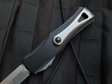 CONSIGNMENT Microtech Hera D/E Black Aluminum Body w/ Stonewashed Plain Edge Blade (3.08") 702-10