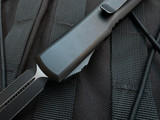 CONSIGNMENT Microtech Ultratech Spartan Black Tactical Aluminum Body w/ Black Plain Edge Blade (3.4") 223-1T