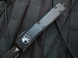 CONSIGNMENT Microtech Ultratech Spartan Black Tactical Aluminum Body w/ Black Plain Edge Blade (3.4") 223-1T