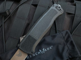 CONSIGNMENT Benchmade Shootout OTF Black CF Elite Body w/ Bronzed Cruwear Plain Edge Blade (3.51") 5370FE