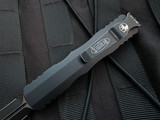 CONSIGNMENT Microtech Dirac D/E Black Tactical Aluminum Body w/ Black Plain Edge Blade (2.92") 225-1T