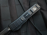 CONSIGNMENT Microtech UTX-85 II D/E Signature Series Textured Black Aluminum Body w/ Black Plain Edge Blade (3.1") 232II-1TS