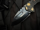 Medford Knives Praetorian Genesis T Folder Black PVD Multi-Color "Birds of Paradise" Titanium Body and Black PVD Clip w/ S45VN DLC Plain Edge Blade (3.4")