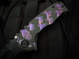 Medford Knives Praetorian Genesis T Folder Black PVD Violet "Birds of Paradise" Titanium Body w/ S45VN DLC Plain Edge Blade (3.4")
