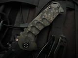 Medford Knives Praetorian Genesis T Folder PVD Black "Ghosted Stacked Skulls" Titanium Body and PVD Black Hardware/Clip w/ S45VN PVD Plain Edge Blade (3.3")