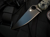 Spyderco Military 2 Folder Camo G10 Body w/ S30V DLC Black Plain Edge Blade (4") C36GPCMOBK2