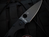 Spyderco Native Chief Black Lightweight Body w/ CTS BD1N DLC Plain Edge Blade (4.08") C244PBBK