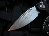 Microtech Knives Gen III LUDT Auto Folder Black Aluminum Body w/ M390MK Stonewashed Plain Edge Blade (3.5") 1135-10