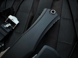 Microtech Hera II Black Aluminum Body w/ M390MK Stonewashed Plain Edge Blade (3.08") 1702-10