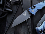 Benchmade Auto Immunity Auto Folder Crater Blue Aluminum Body w/ CPM-M4 Cobalt Black Plain Edge Blade (2.49") 2900BK