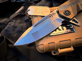 Medford Knives Proxima Folder Bronzed Tumbled "Gibson Guitar Themed" Titanium Body and PVD Black Hardware/Clip w/ CPM S35VN Tumbled Plain Edge Blade (3.875")