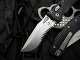 Microtech Amphibian S/E RAM-LOK Folder Fluted Black G10 Body w/ Stonewashed Partially Serrated Blade (3.9") 137RL-11FLGTBK