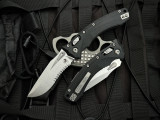 Microtech Amphibian S/E RAM-LOK Folder Fluted Black G10 Body w/ Stonewashed Partially Serrated Blade (3.9") 137RL-11FLGTBK