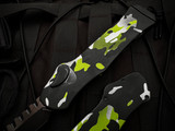 Heretic Knives Hydra Recurve Heretic Camo Aluminum Body w/ Magancut Two Tone Black Plain Edge (3.6") H008-10A-HCAMO