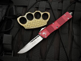 Microtech Combat Troodon S/E Merlot Aluminum Body w/ Stonewashed Plain Edge Blade (3.8") 143-10MR